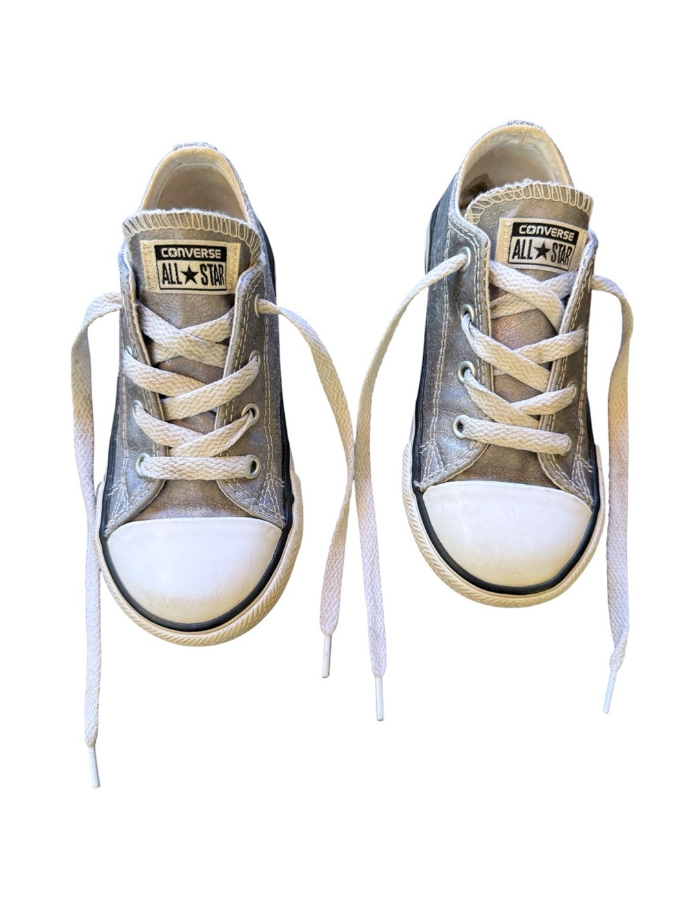 Converse All-Star Kids Low Top Sneakers in Silver / Hologram